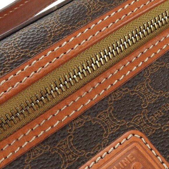 CELINE Brown Leather Vanity Bag - Picture 8 of 11